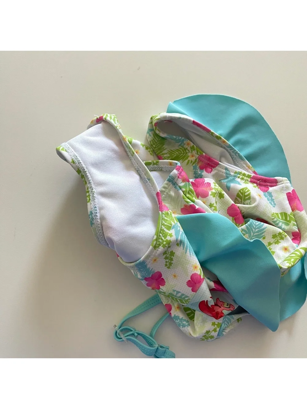 Disney Store Girl's Size 4 One-Piece Ariel Little Mermaid Swimsuit